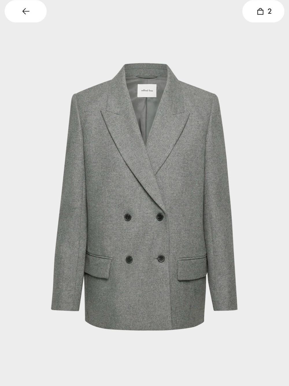 Wilfred (Aritzia) Double-Breasted Wool Blazer